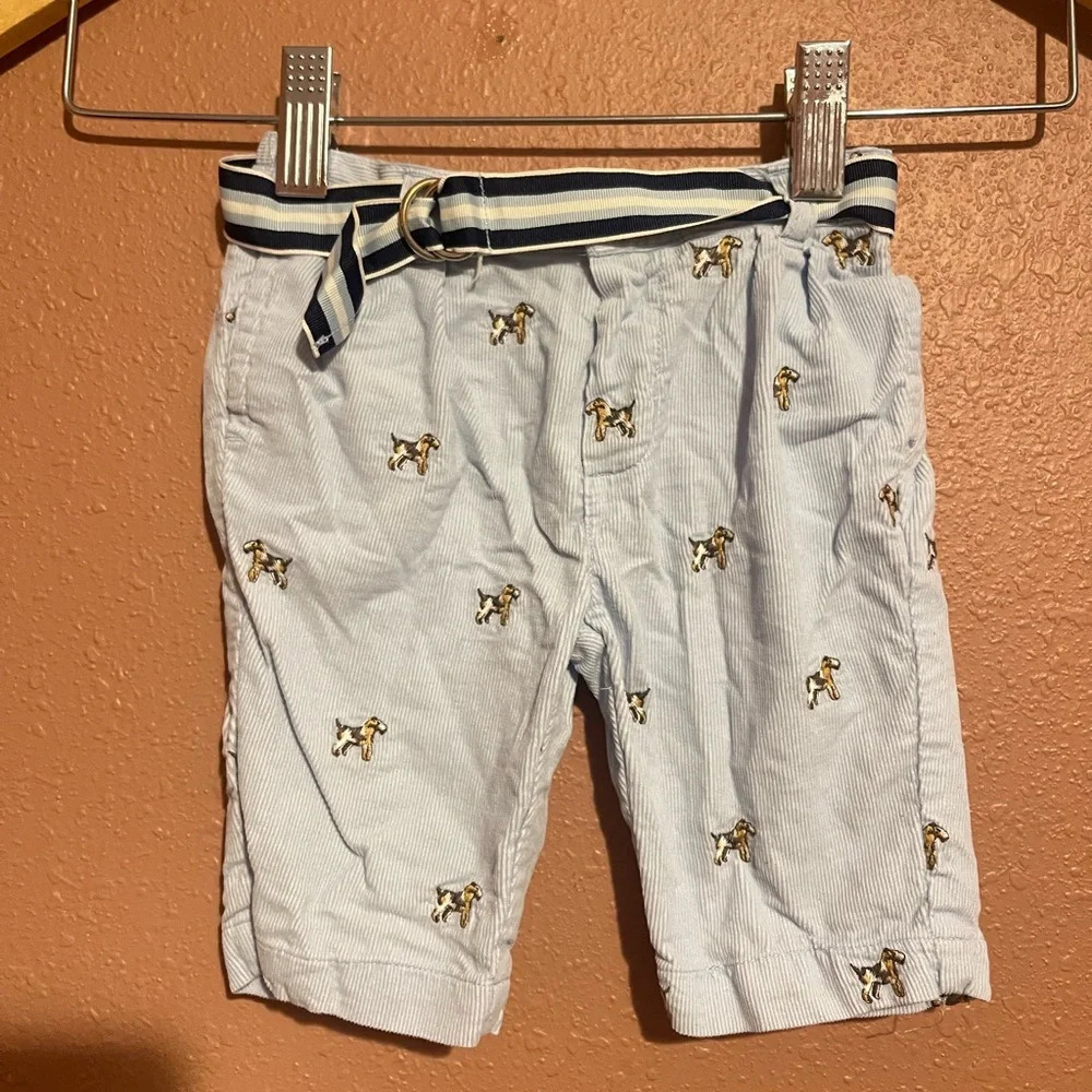 Ralph Lauren Dog novelty print corduroy pants 3 months